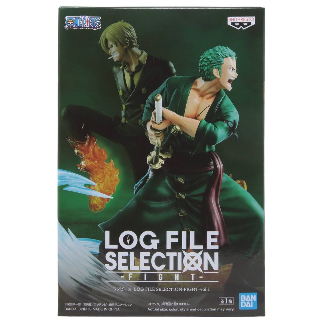 Banpresto One Piece Log File Selection Fight Vol. 1 Roronoa Zoro Figure (green)