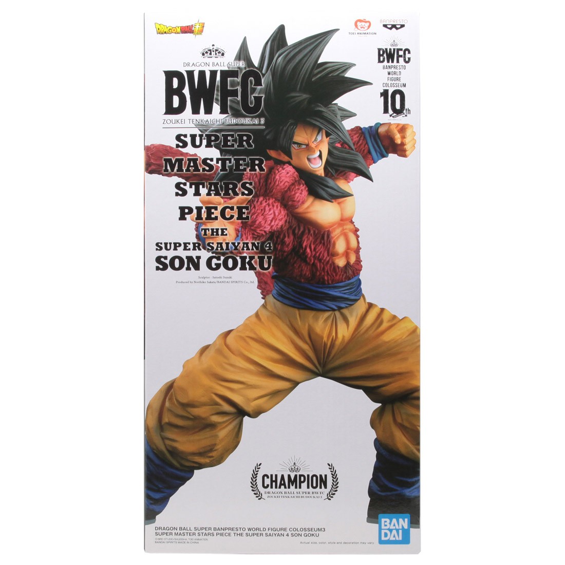 Banpresto Dragon Ball Super Banpresto World Figure Colosseum 3 Super Master Stars Piece The Super Saiyan 4 Son Goku Figure (red)