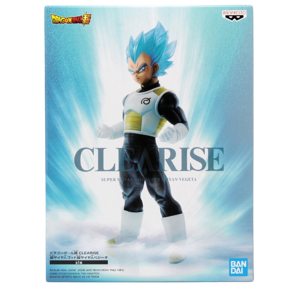 Banpresto Dragon Ball Super Clearise Super Saiyan God Super Saiyan Vegeta Figure (blue)