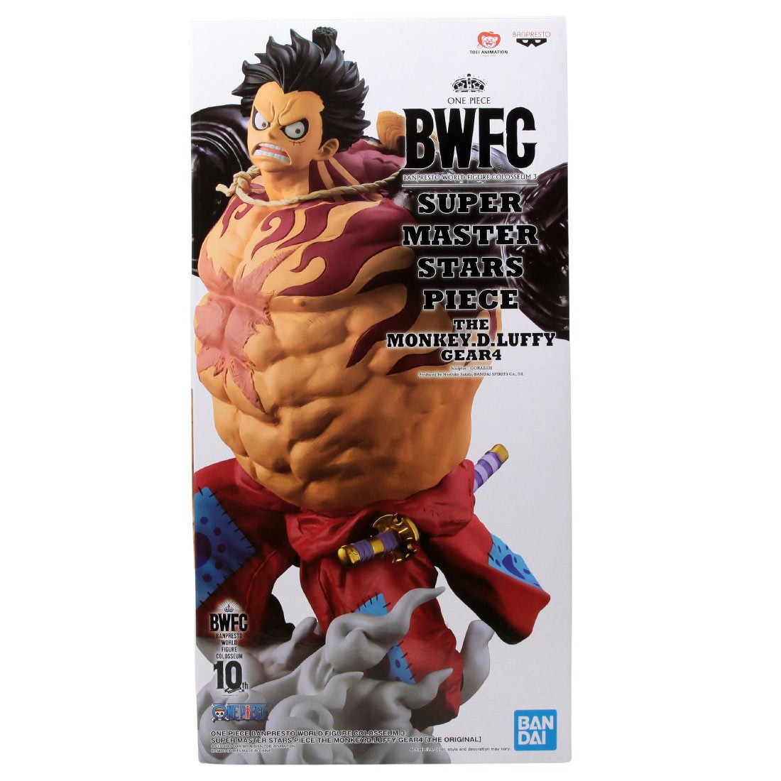 Banpresto One Piece Banpresto World Figure Colosseum 3 Super Master Stars Piece The Monkey D. Luffy Gear4 The Original Figure (red)