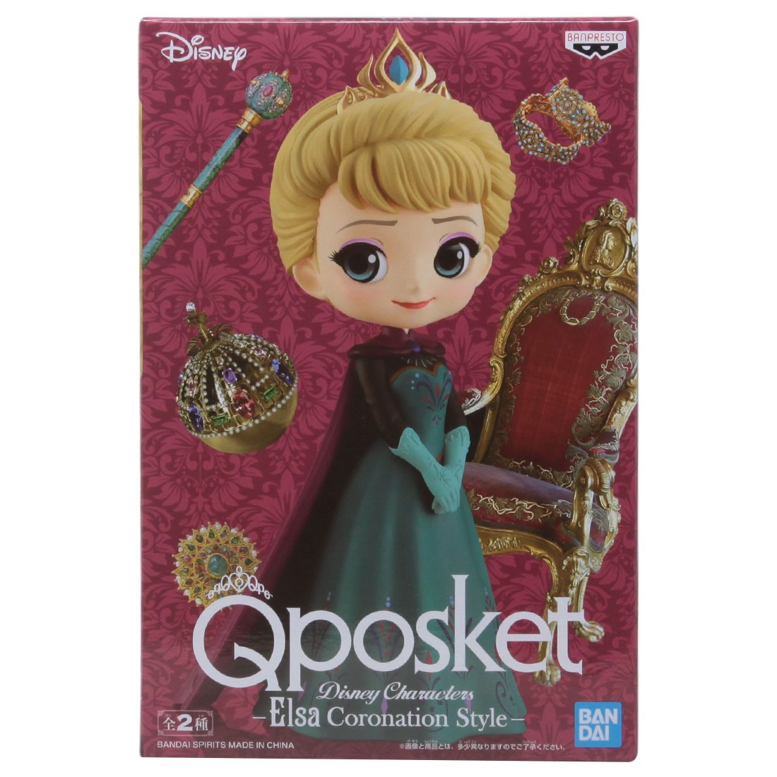 Banpresto Q Posket Disney Characters Elsa Coronation Style A Normal Color Ver Figure (teal)