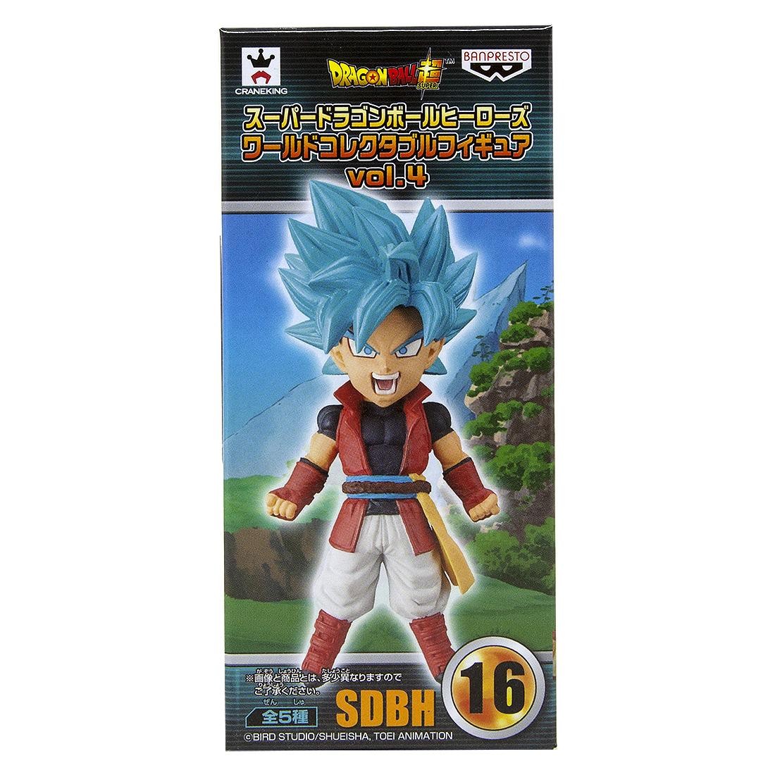 Banpresto Super Dragon Ball Heroes World Collectable Figure Vol. 4 - 16 Male Saiyan Avatar (blue)
