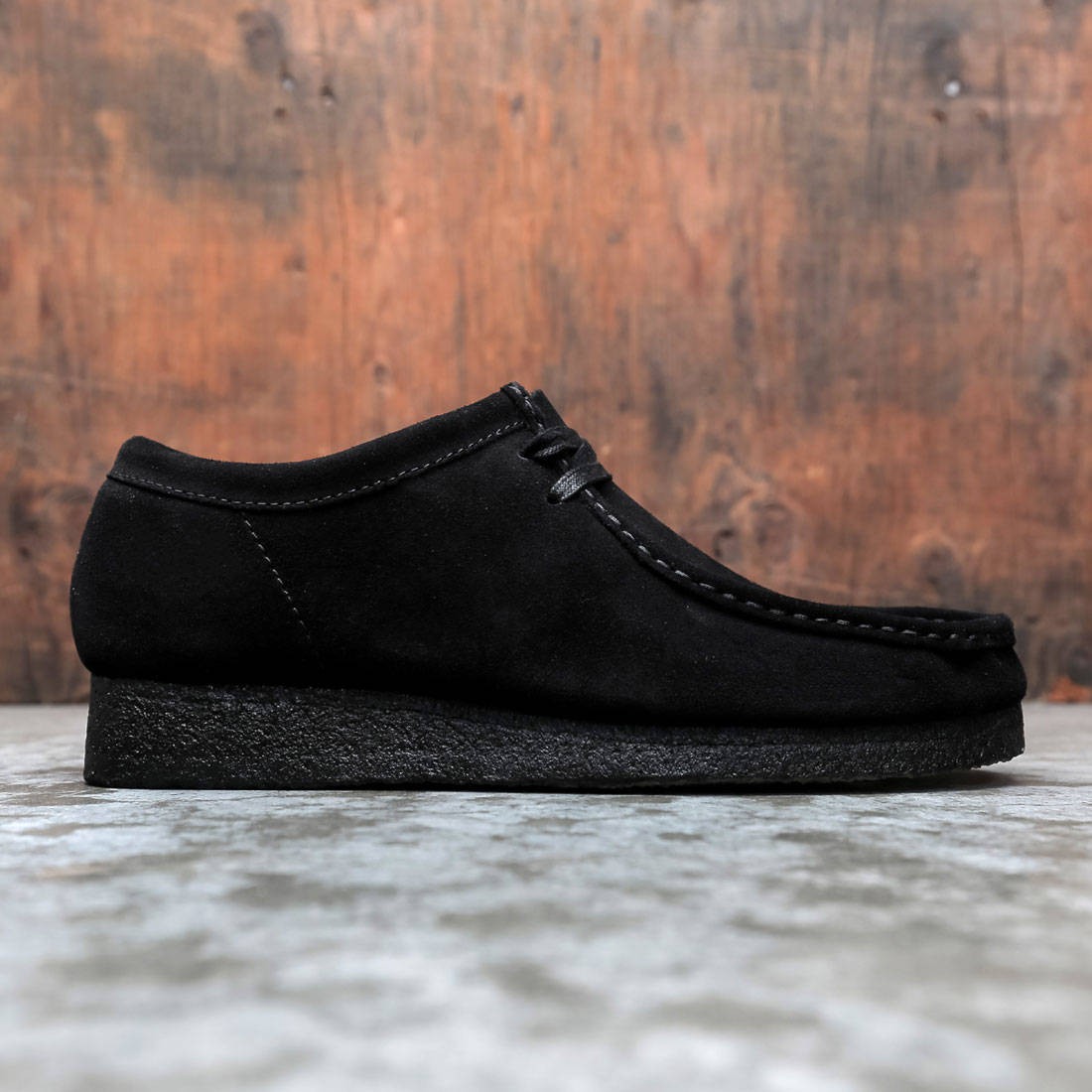 Clarks Men Wallabee Black Suede (black)