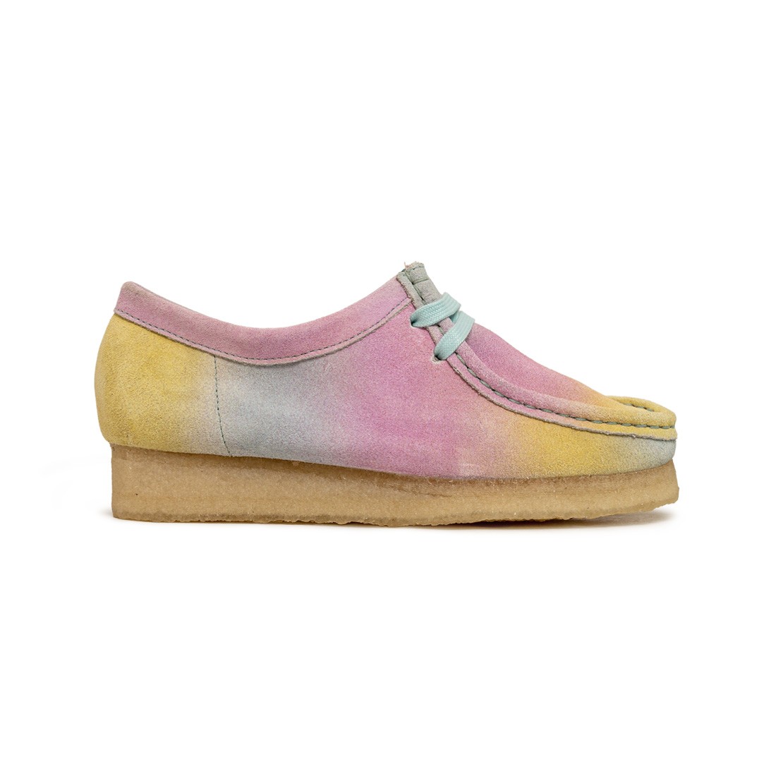 Clarks Women Wallabee (white / blue)