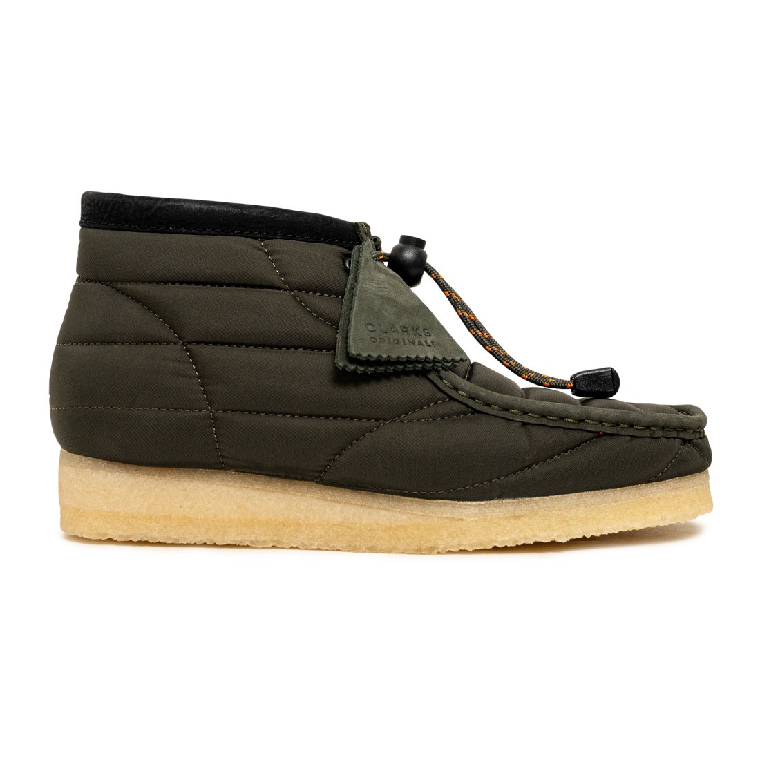 Clarks Men Walllabee Boot Khaki Quilted (green / khaki)