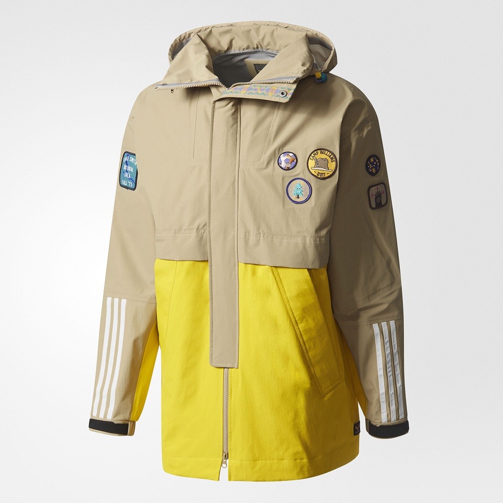 Adidas x Pharrell Williams Men Hu Hiking 3-Layer Jacket (beige / hemp / eqt yellow)