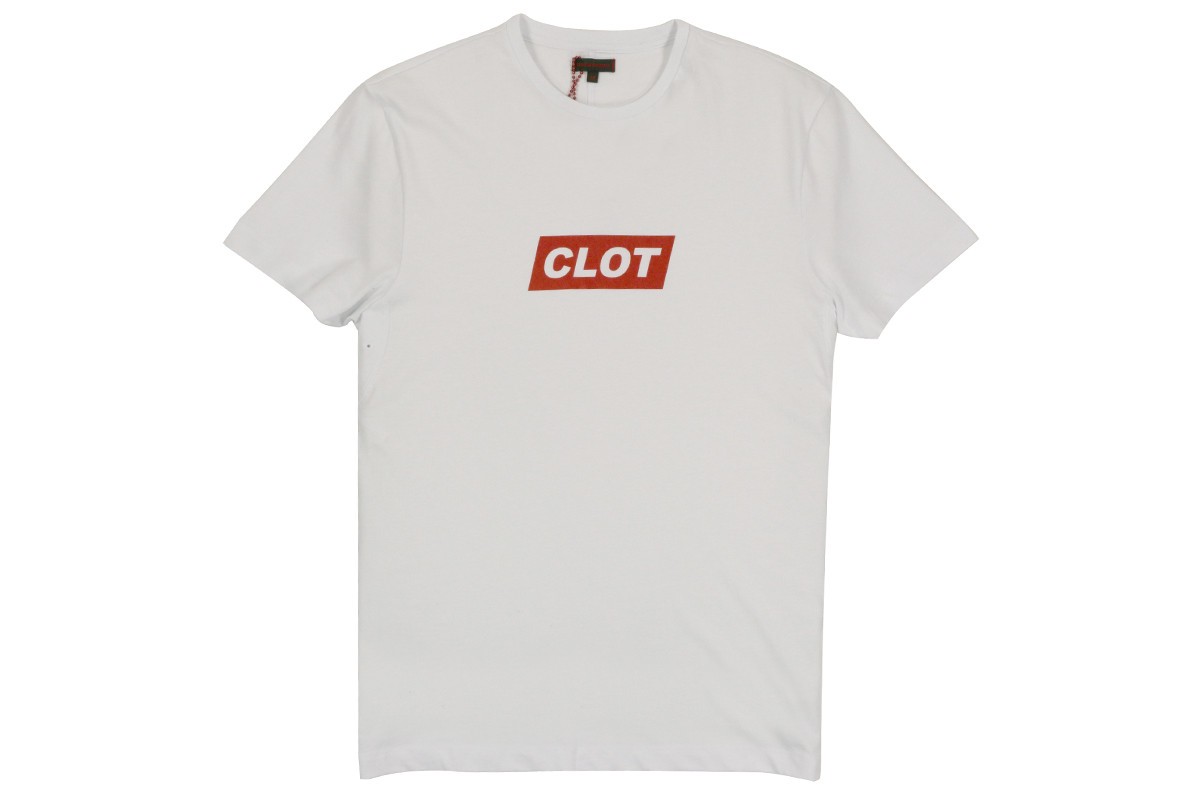 CLOT Men Box Logo Tee (white)
