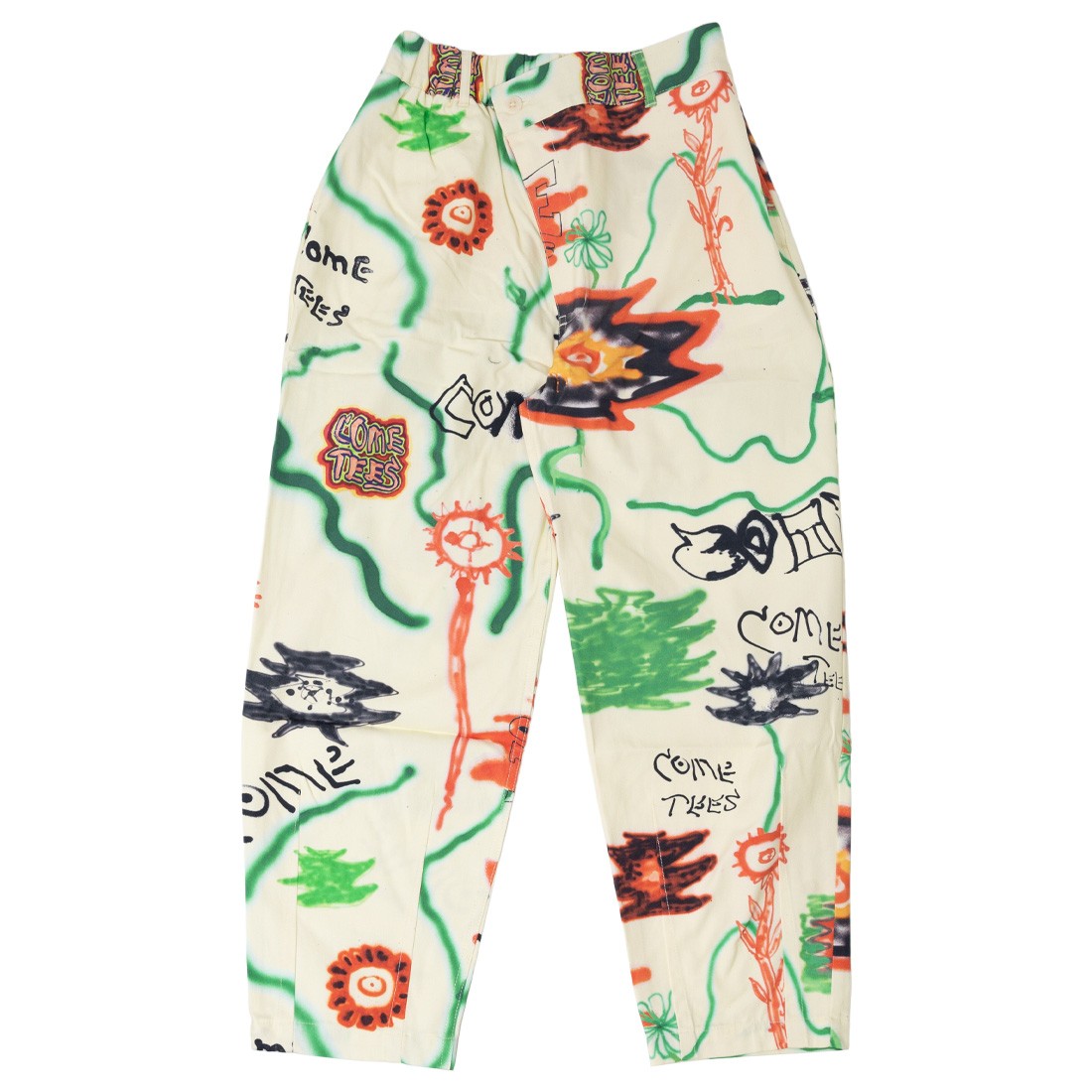 Converse x Come Tees Men Floral Triangle Front Chino Pants (beige / bone)