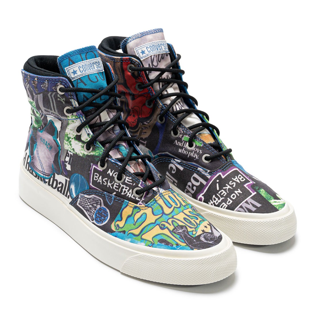 Converse Men Skid Grip Hi - Beat The World (white / egret / multi / black)