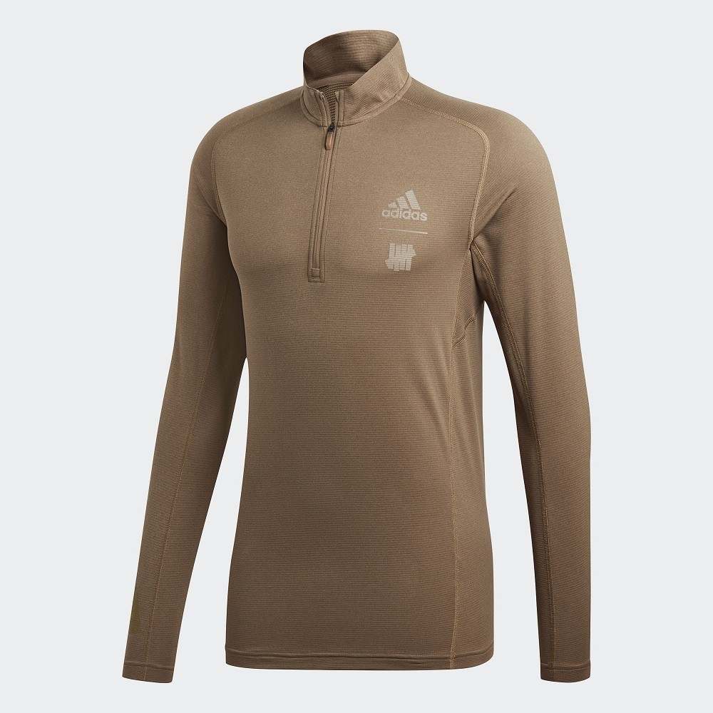 Adidas x Undefeated Men Running Half-Zip Sweatshirt (khaki / tactile khaki)