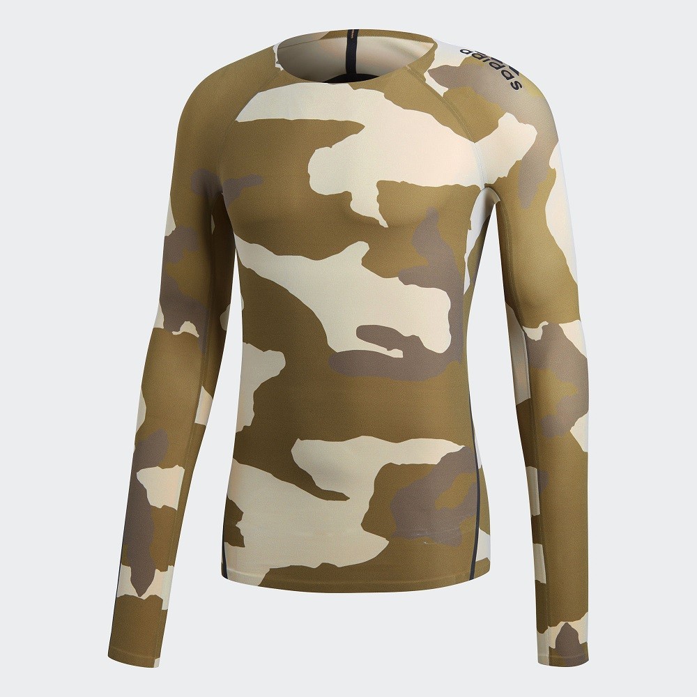 Adidas x Undefeated Men Alphaskin 360 1/1 Tee (tan / dune / tactile khaki / base khaki)