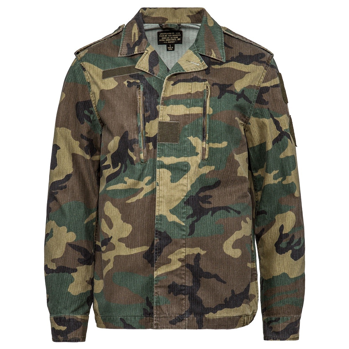 Alpha Industries Men F2 French Field Coat (camo / woodland camo)