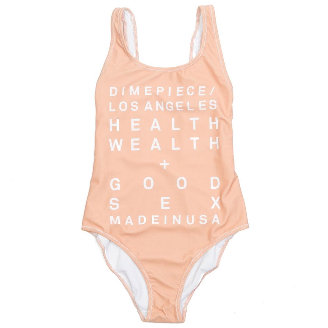 Dimepiece Women Wellness One Piece Swimsuit (tan / peach)