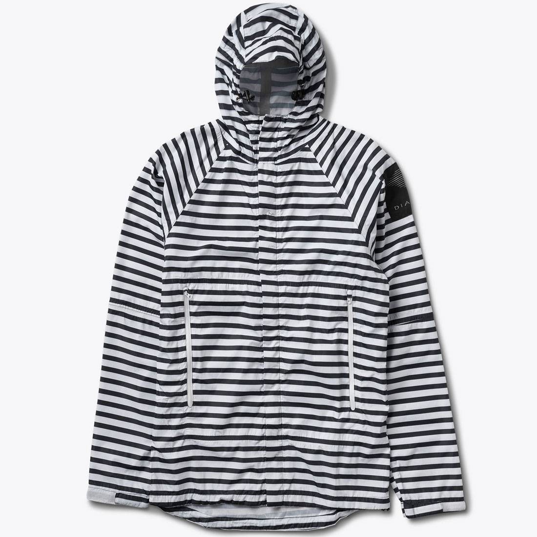 Diamond Supply Co Men Packable Westwind Storm Jacket (blue / navy stripe)
