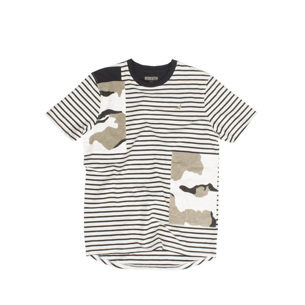 Staple Men Ambushed Striped Tee (black)