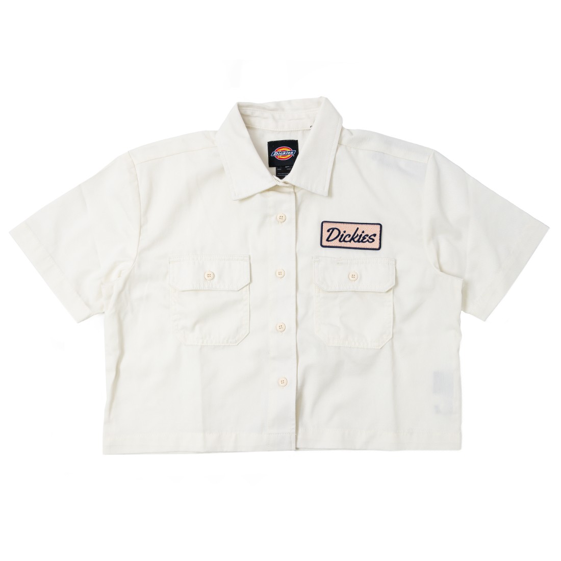 Dickies Women Cropped Work Shirt (white / rinsed cloud)
