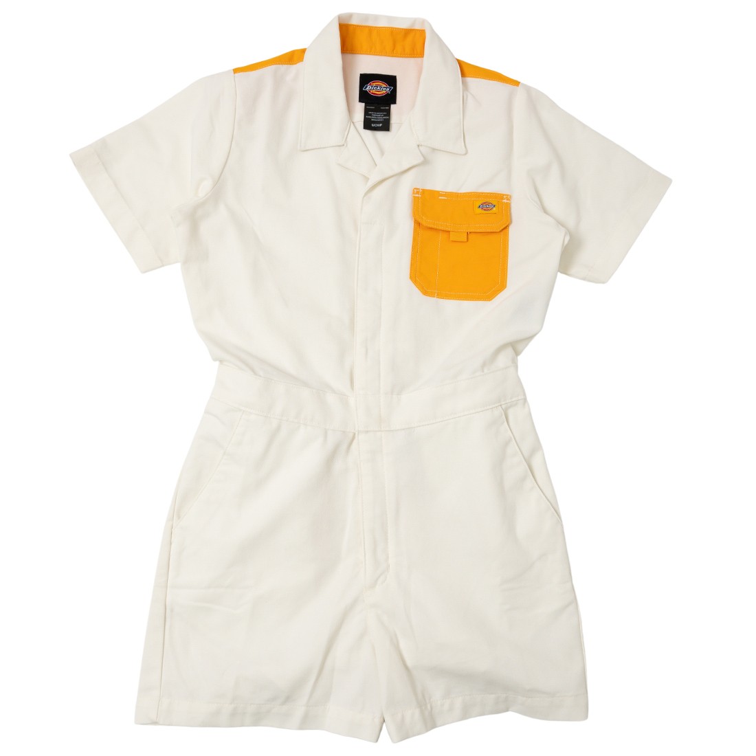Dickies Women Twill Short Overalls (white / cloud)