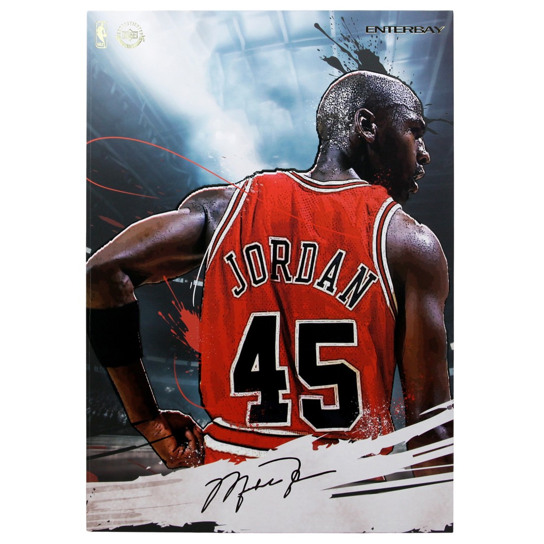 NBA x Enterbay Chicago Bulls Michael Jordan I'm Back #45 Real Masterpiece 1/6 Scale Figure (red)