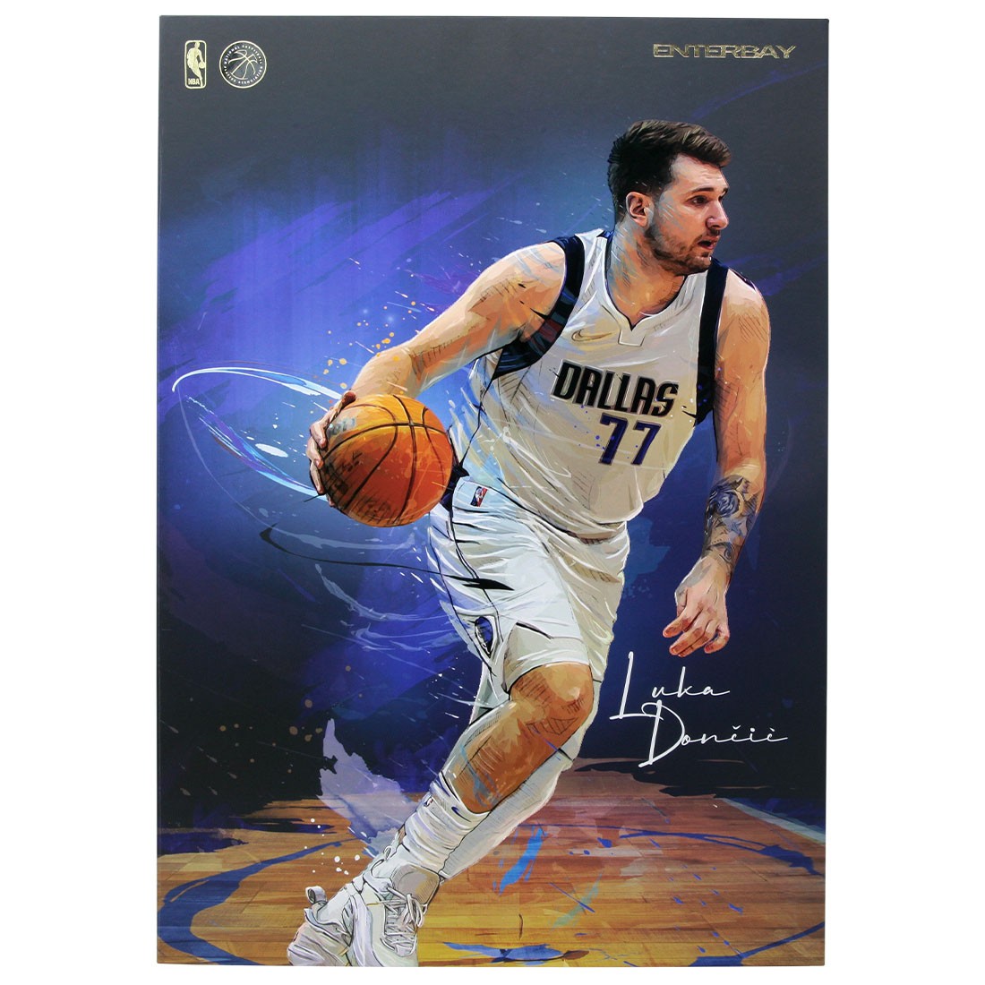 NBA x Enterbay Dallas Mavericks Luka Doncic Real Masterpiece 1/6 Scale Figure (white)