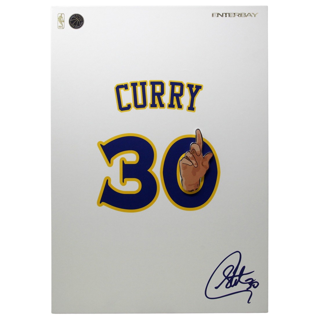 NBA x Enterbay Golden State Warriors Stephen Curry Real Masterpiece 1/6 Scale Figure (blue)