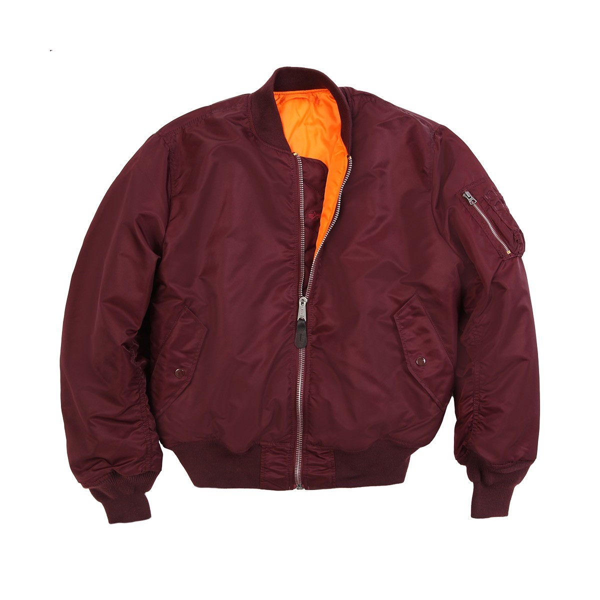 Alpha Industries Men Alpha MA-1 Flight Jacket (maroon)