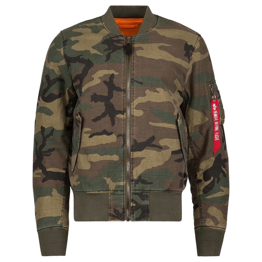Alpha Industries Men MA-1 CTN Reversible Jacket (camo / woodland camo)