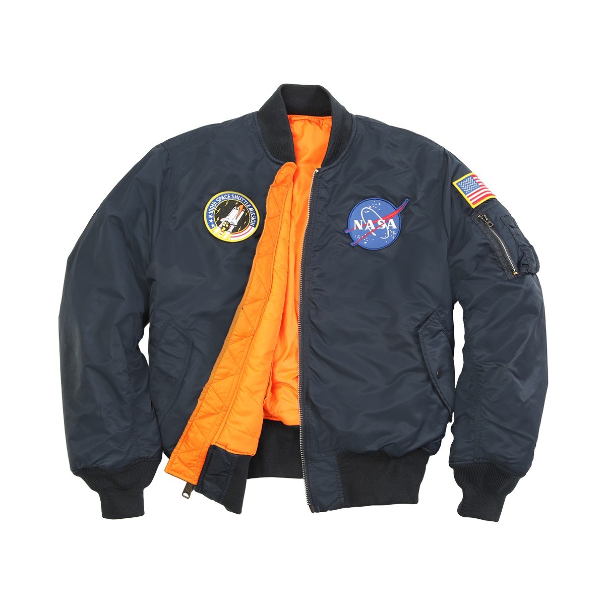 Alpha Industries Men NASA MA-1 Flight Jacket (blue / replica)