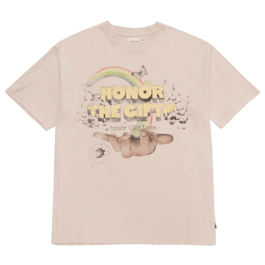 Honor The Gift Men Palms Tee (white / cream)