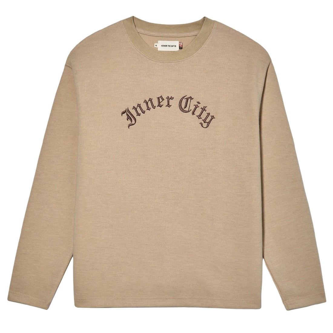 Honor The Gift Men Inner City Long Sleeve Tee (bone / brown)
