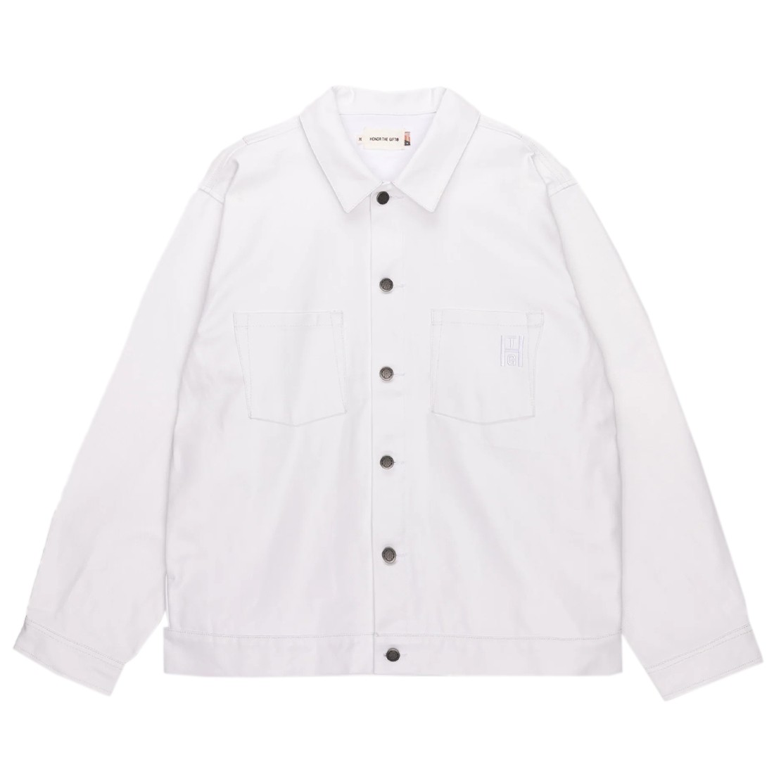 Honor The Gift Men Wax Denim Trucker Jacket (white)