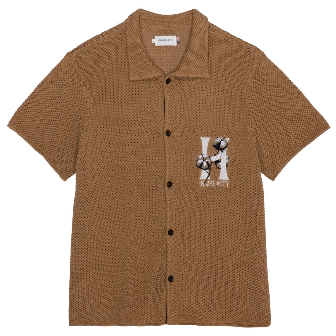 Honor The Gift Men Knit H Button Up Shirt (caramel)