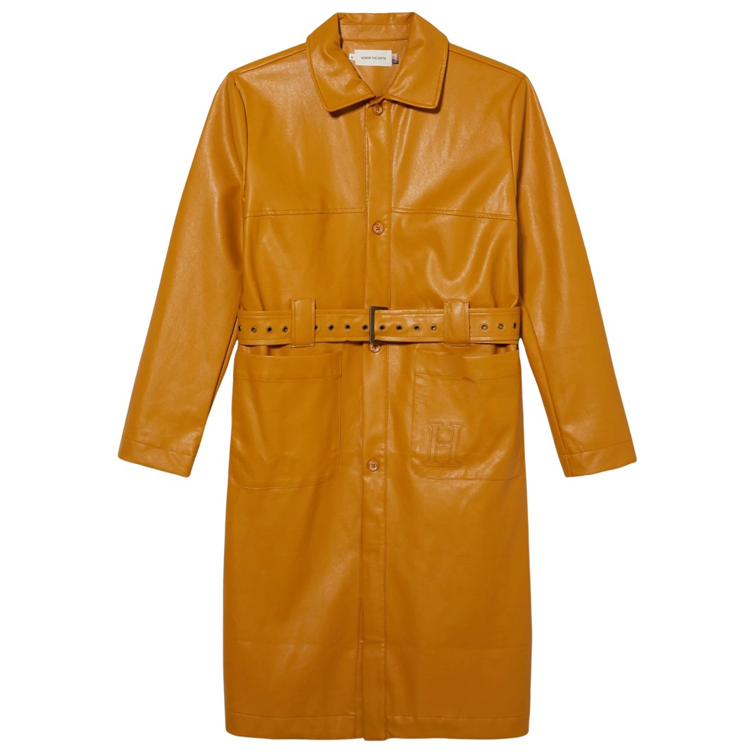Honor The Gift Women Vegan Trench Coat (yellow / mustard)