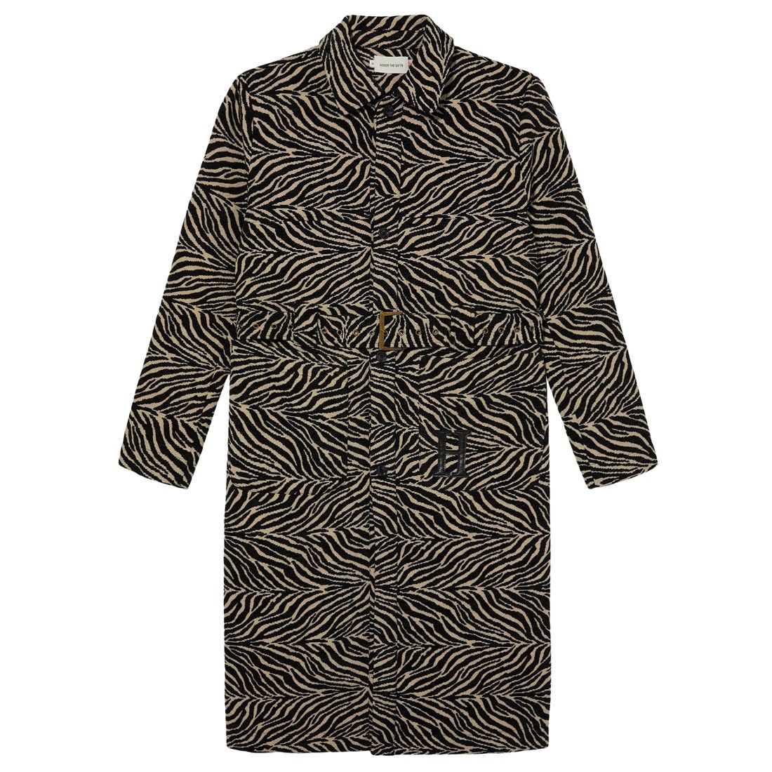 Honor The Gift Women Zebra Trench Jacket (black / zebra)