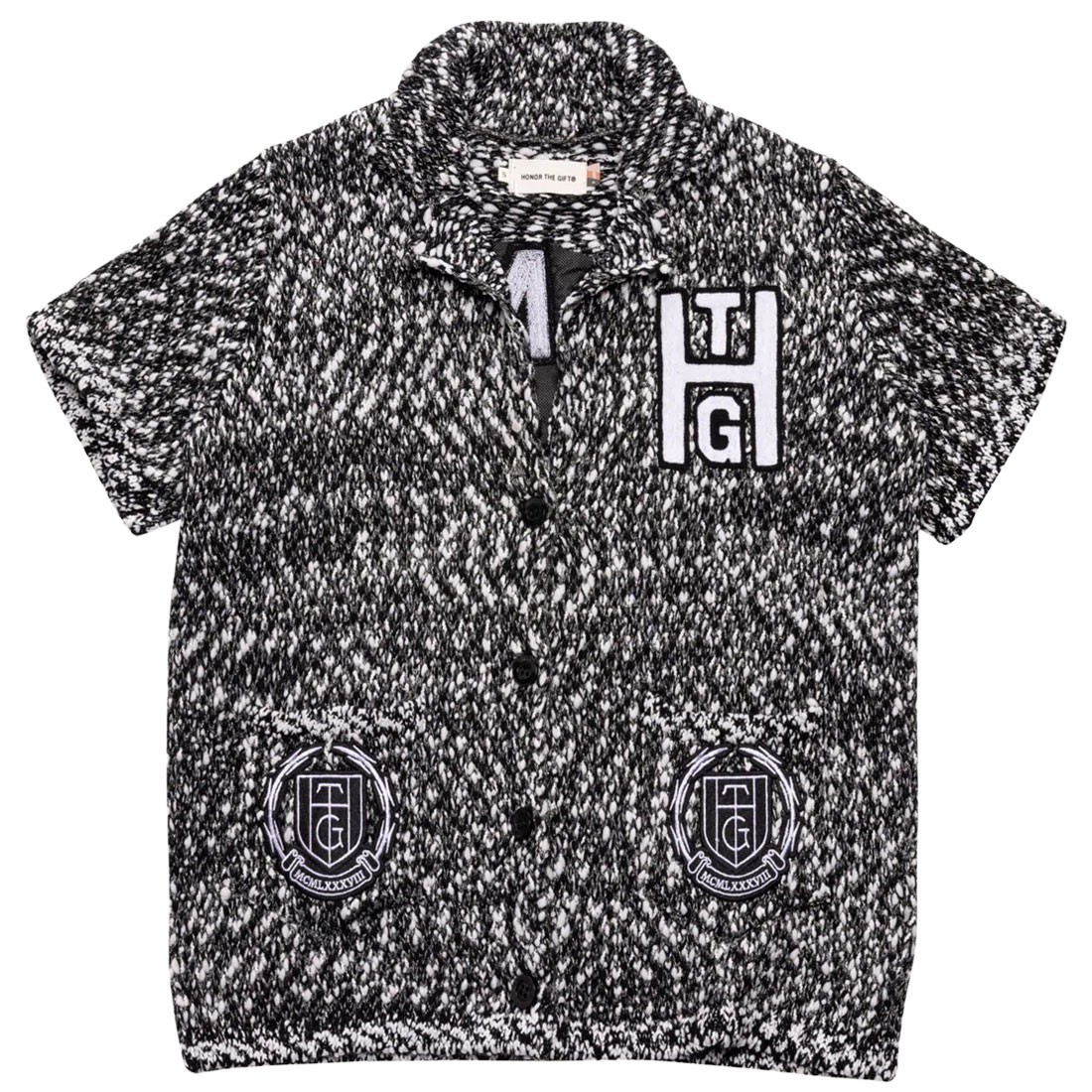 Honor The Gift Women Honoree Camp Button Up Shirt (black)