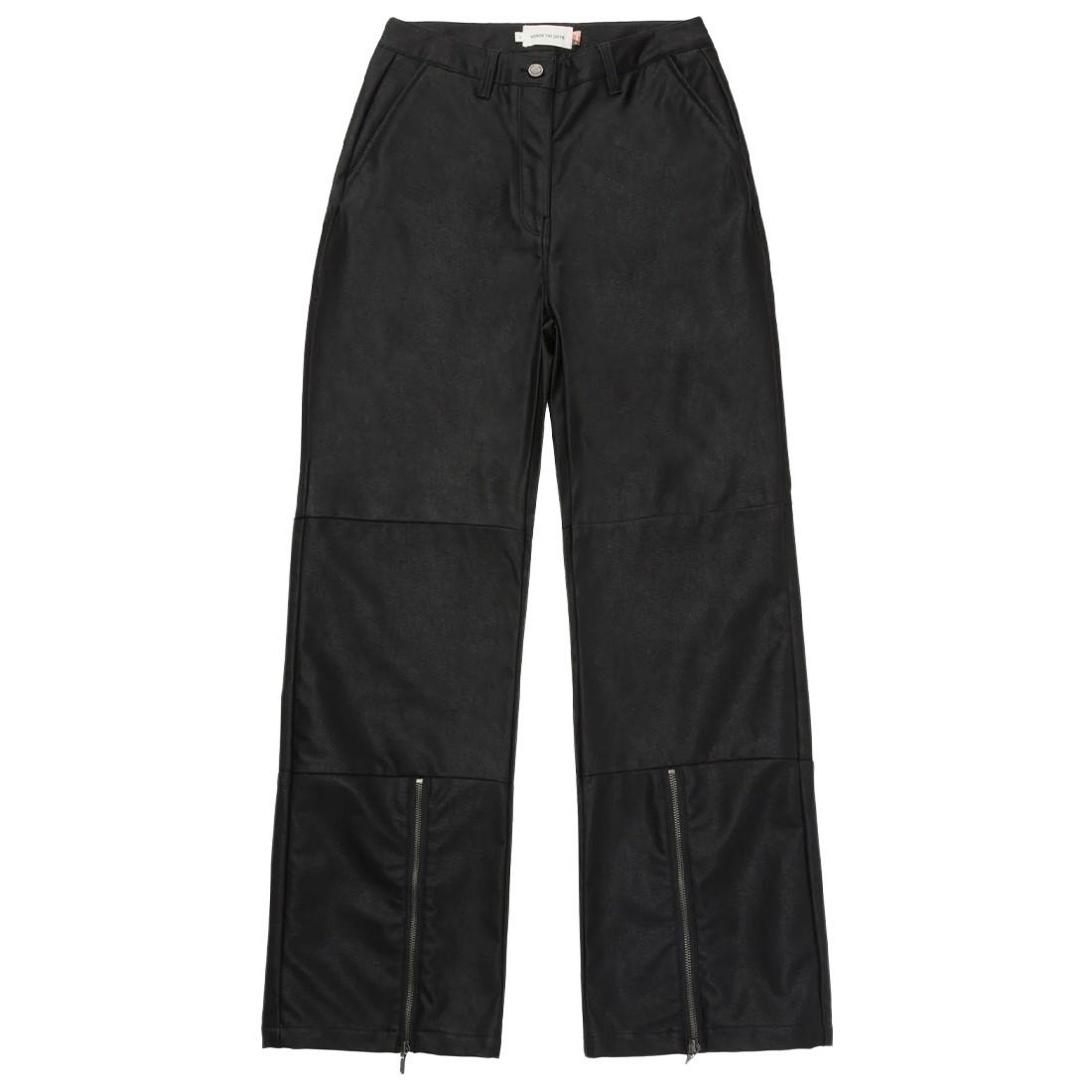 Honor The Gift Womens Pleather Zipper pants (black)