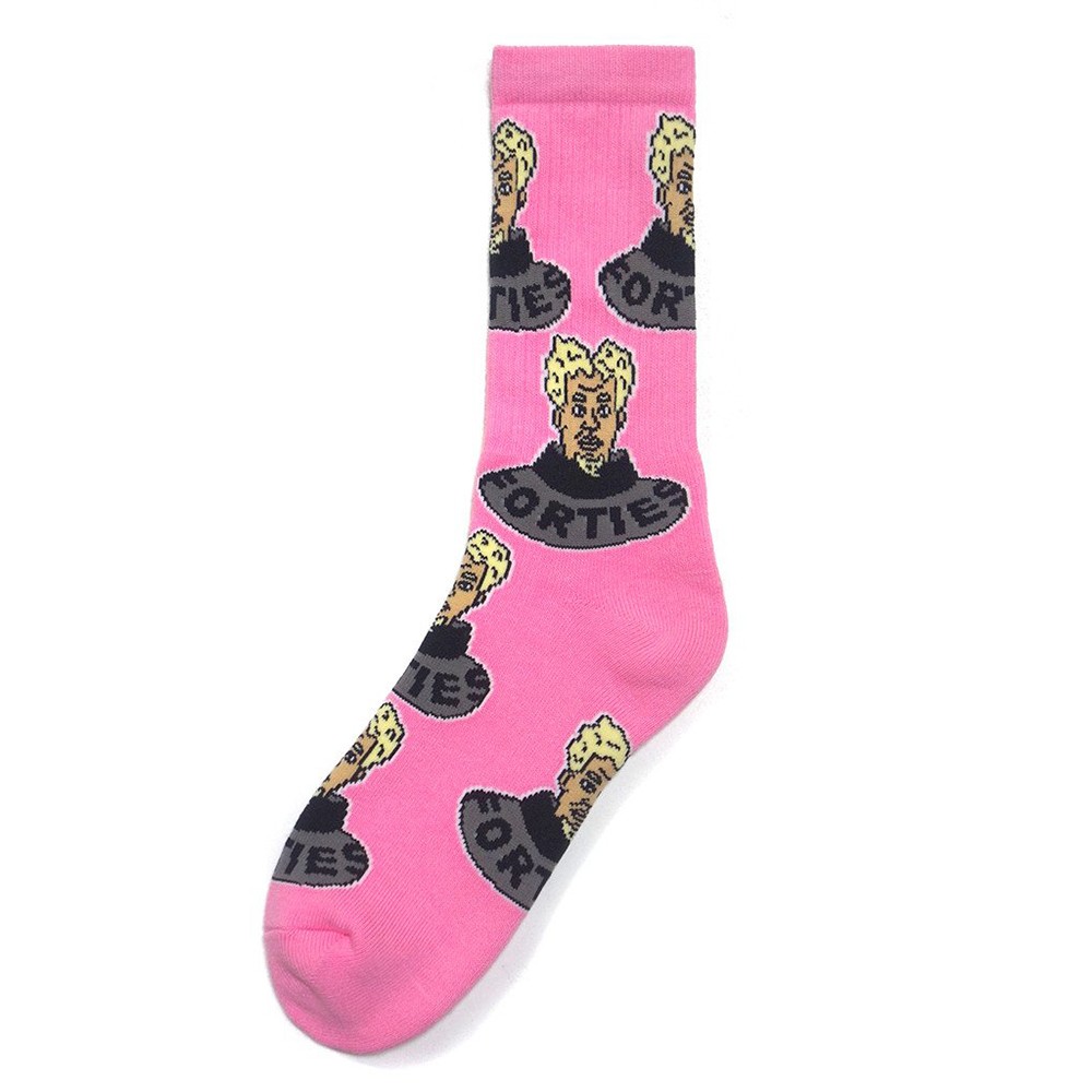 40s and Shorties Men High Fashion Socks (pink)