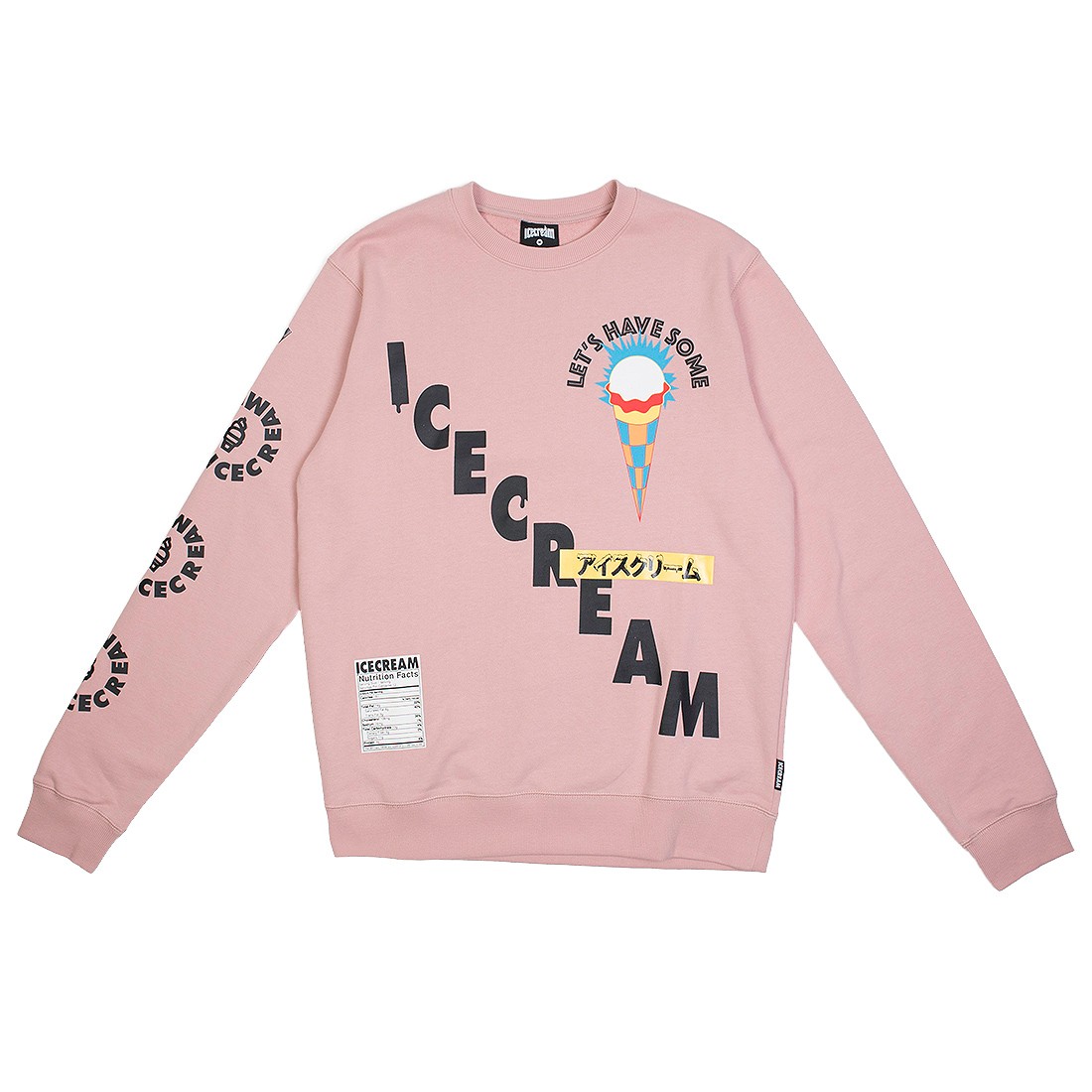 Ice Cream Men Lets Get Some Crew Sweater (pink / mauve)