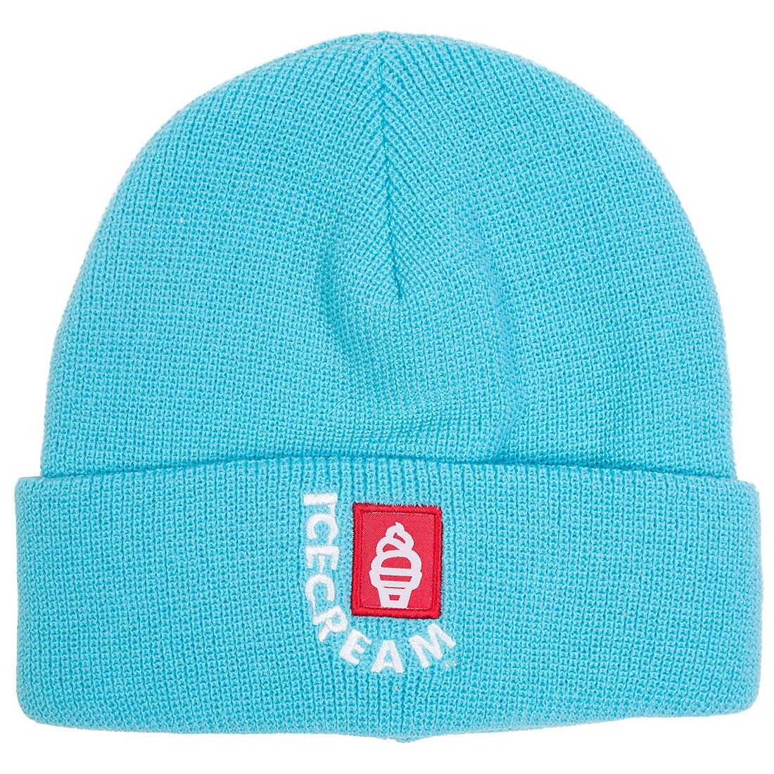 Ice Cream Header Knit Beanie (blue / baby blue)