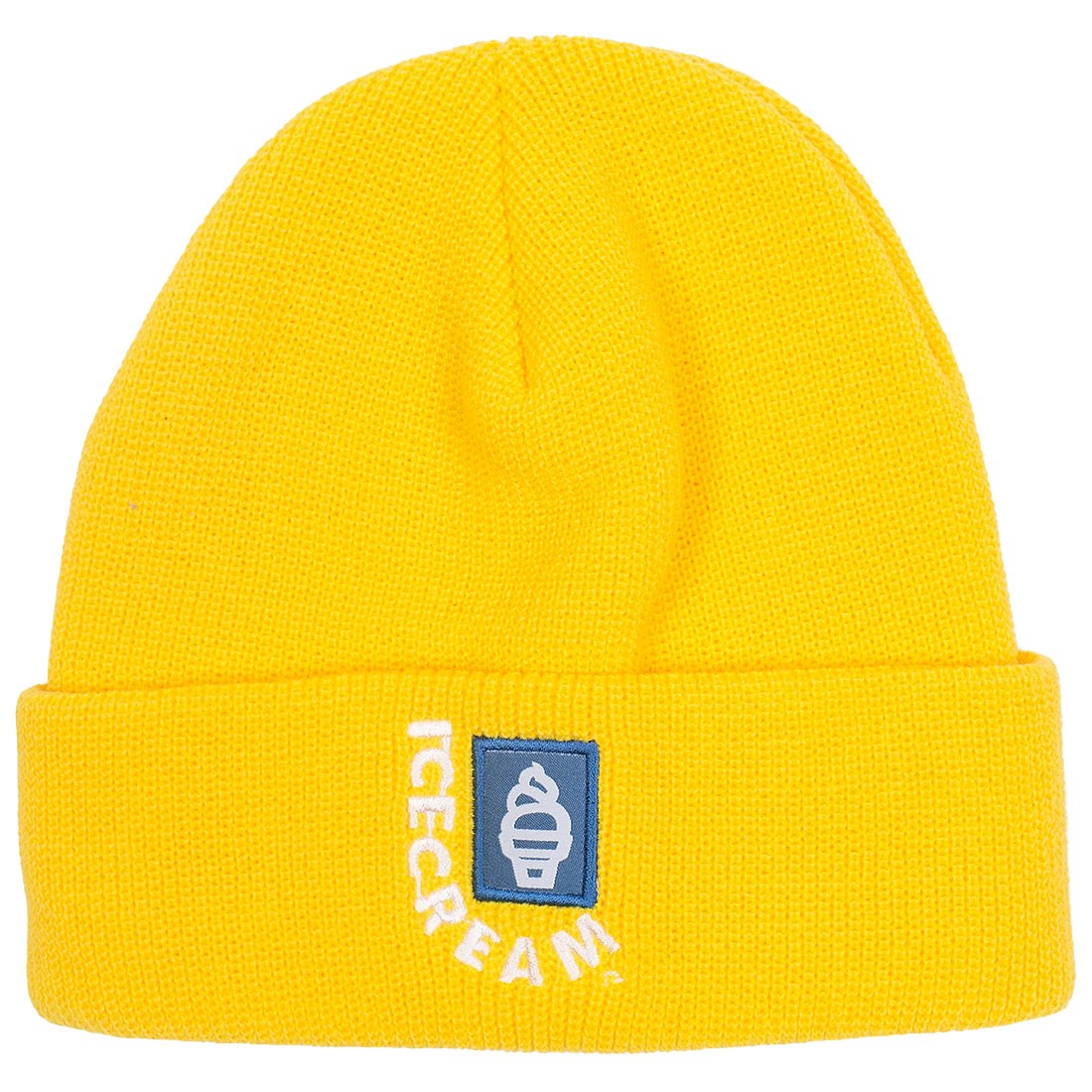 Ice Cream Header Knit Beanie (yellow)