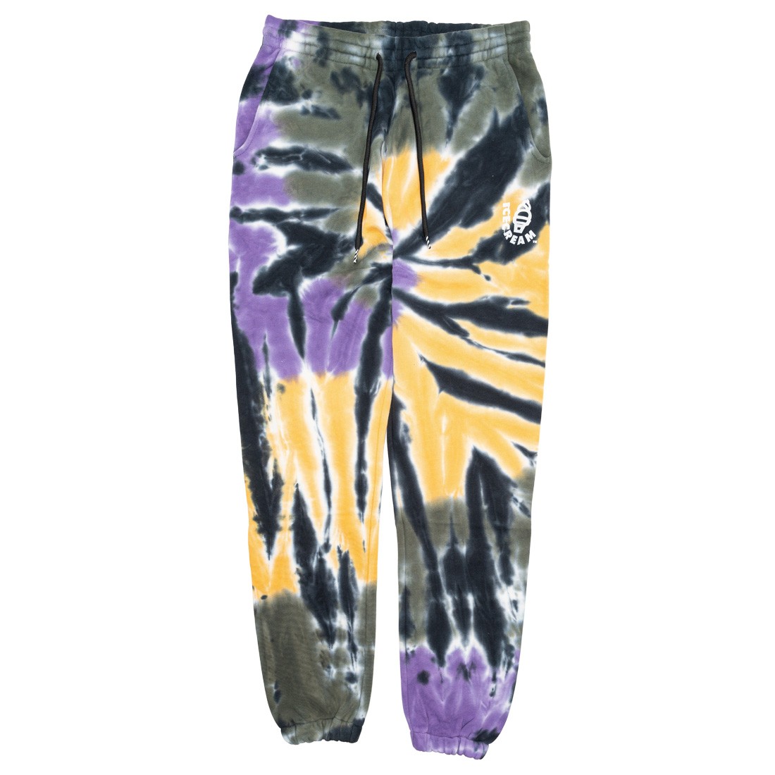 Ice Cream Men Spiral Vision Jogger Pants (black / tie dye)