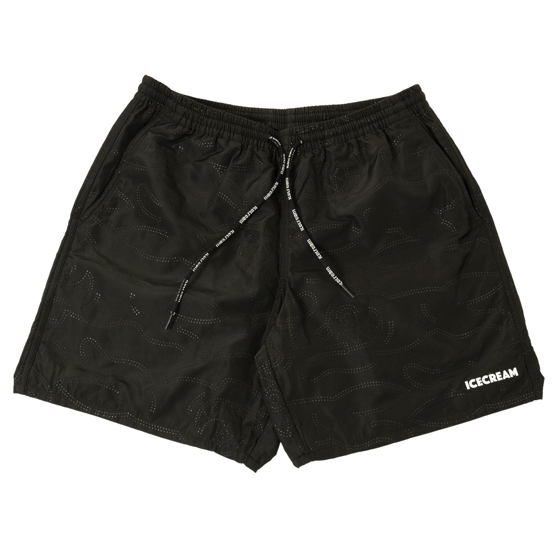 Ice Cream Men Running Dog Shorts (black)