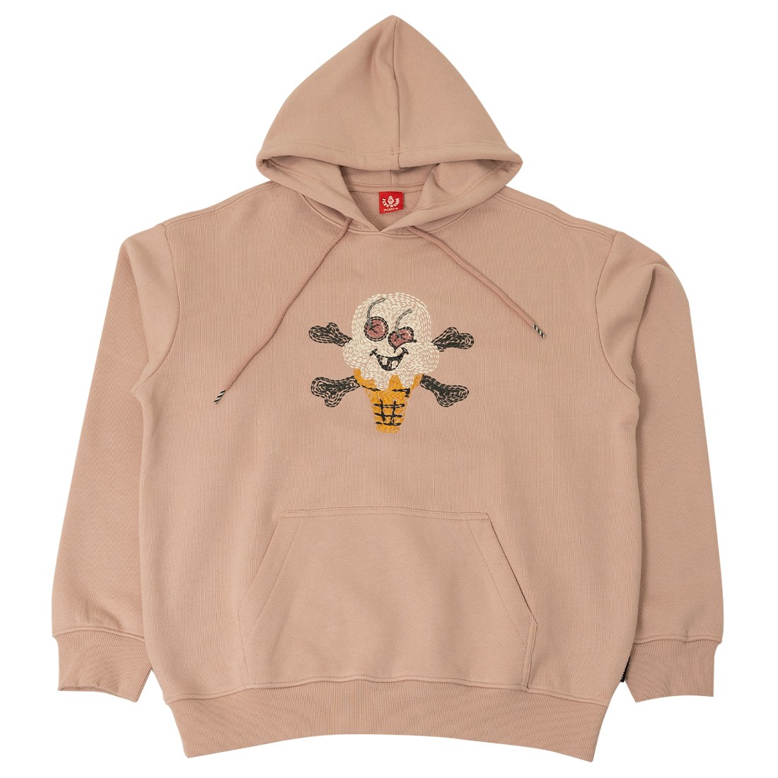 Ice Cream Men Croissant Hoodie (pink / rose smoke)