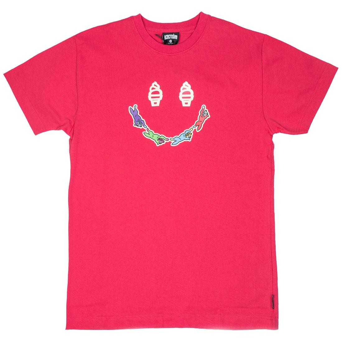Ice Cream Men Happy Tee (red / raspberry wine)
