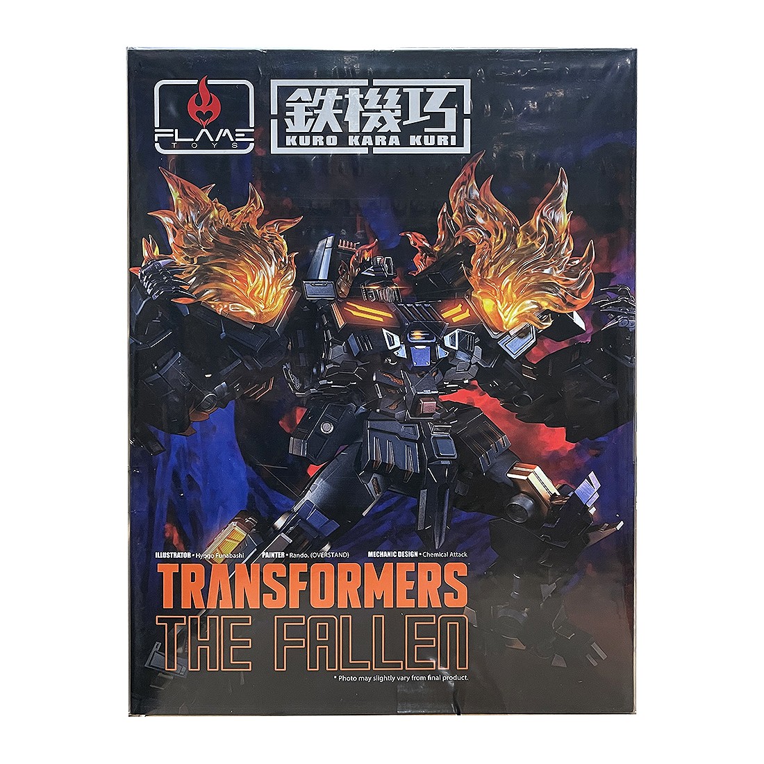 Flame Toys Kuro Kara Kuri Transformers The Fallen Figure (black)