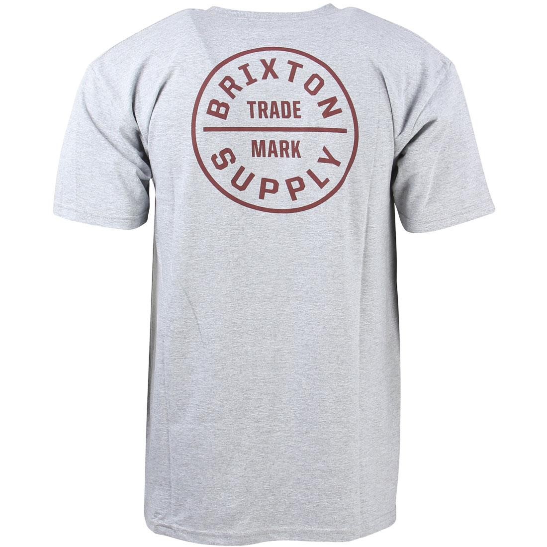 Brixton Men Oath Tee (gray / heather / burgundy)