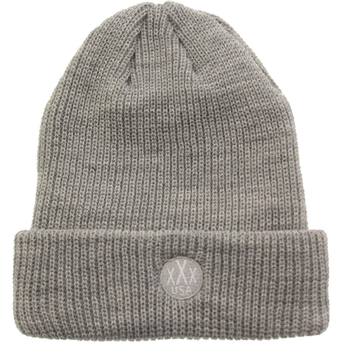 10 Deep Dot Logo Knit Beanie (gray / heather)