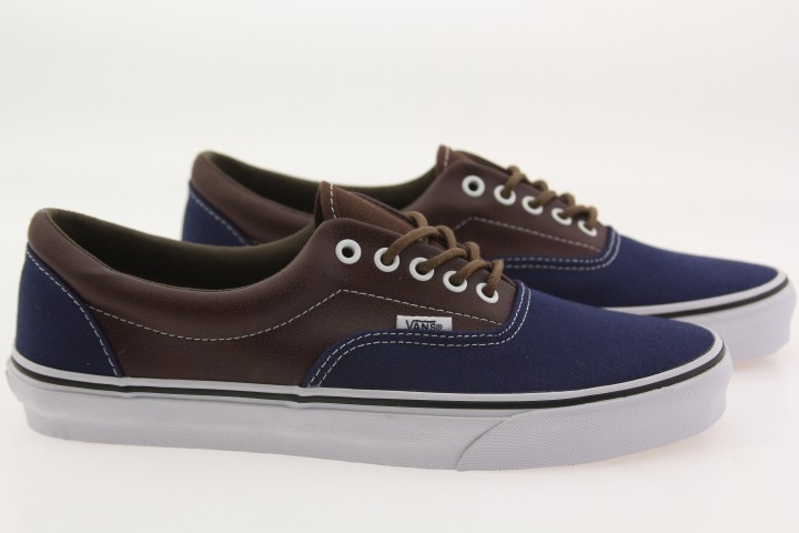 Vans Men Era - Leather Plaid (blue / estate / potting soil)