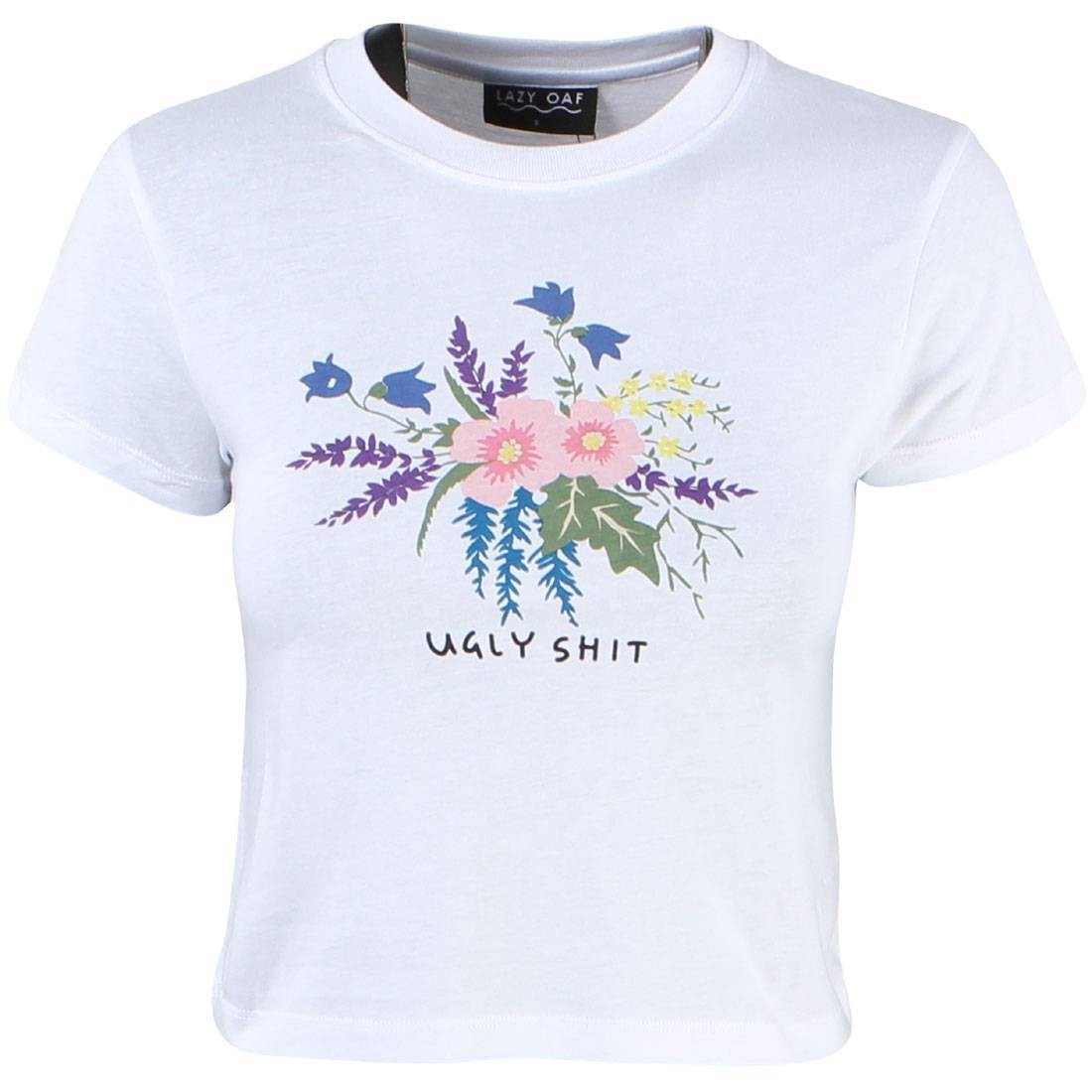 Lazy Oaf Women Ugly Shirt Tee (white)