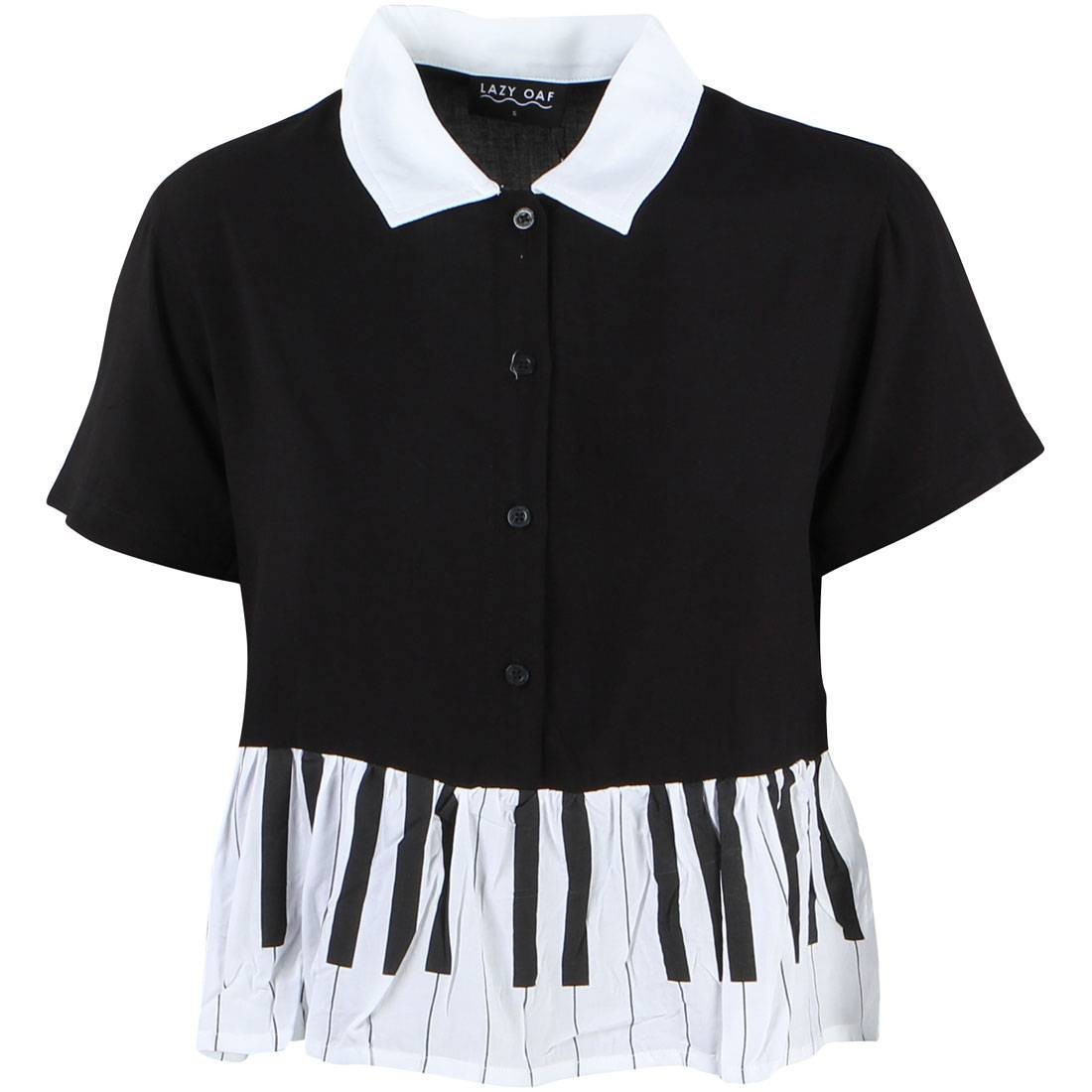 Lazy Oaf Women Piano Shirt (black / white)