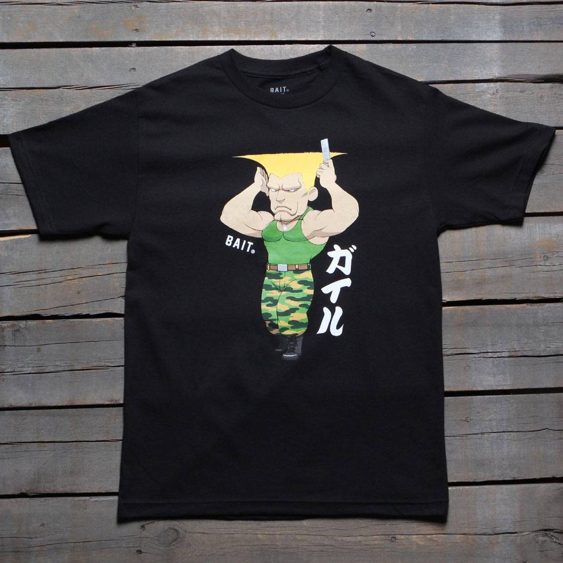 BAIT x Street Fighter Men Chibi Guile Tee (black)